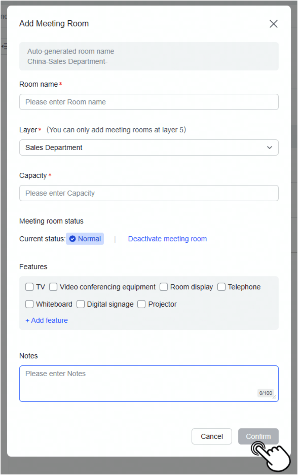 Admin | Add, Edit, And Delete Meeting Rooms