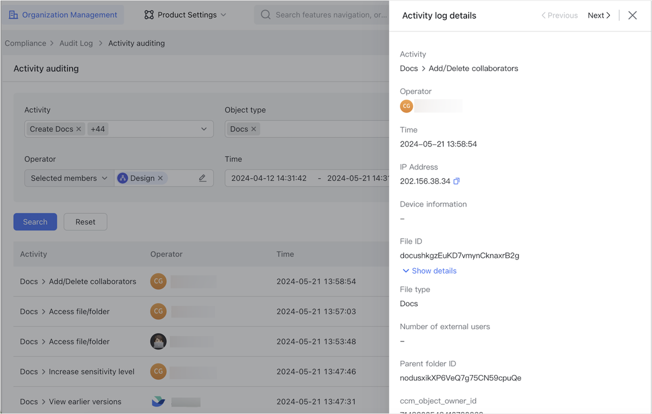 Admin | Audit member activity