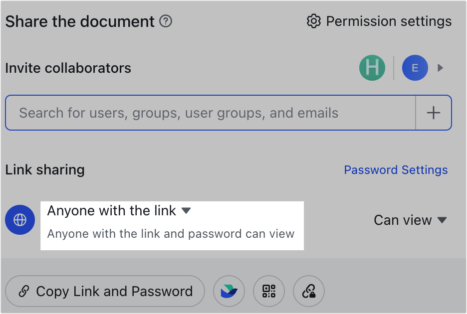 Share documents or folders with external users