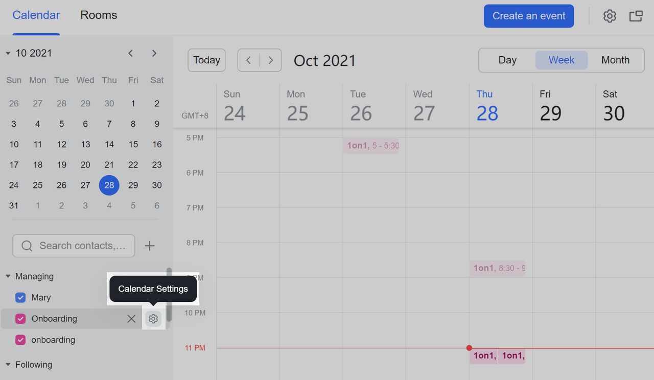 Create and manage public calendars