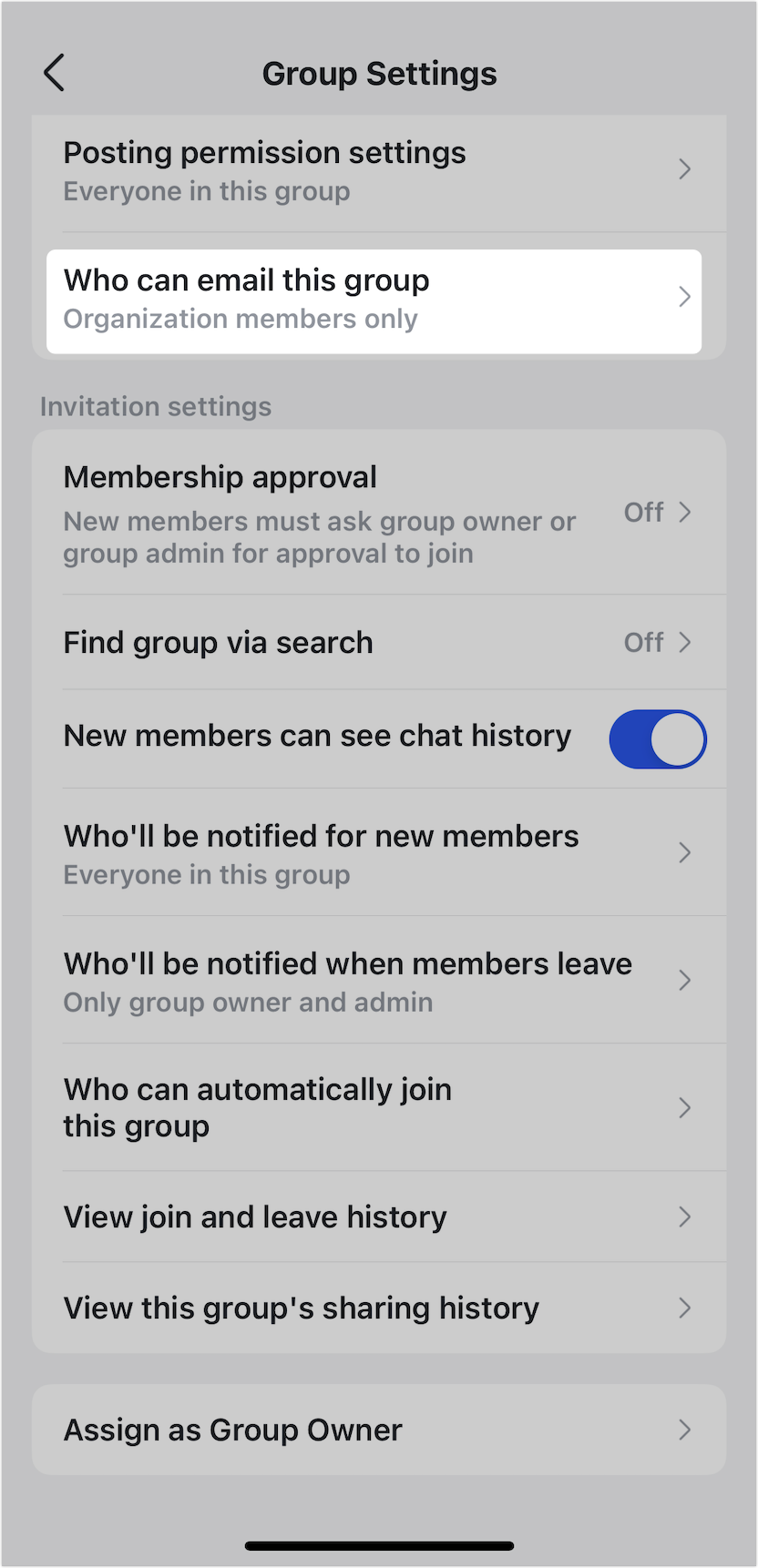 Edit group information