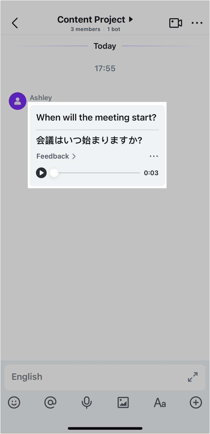 Translate messages