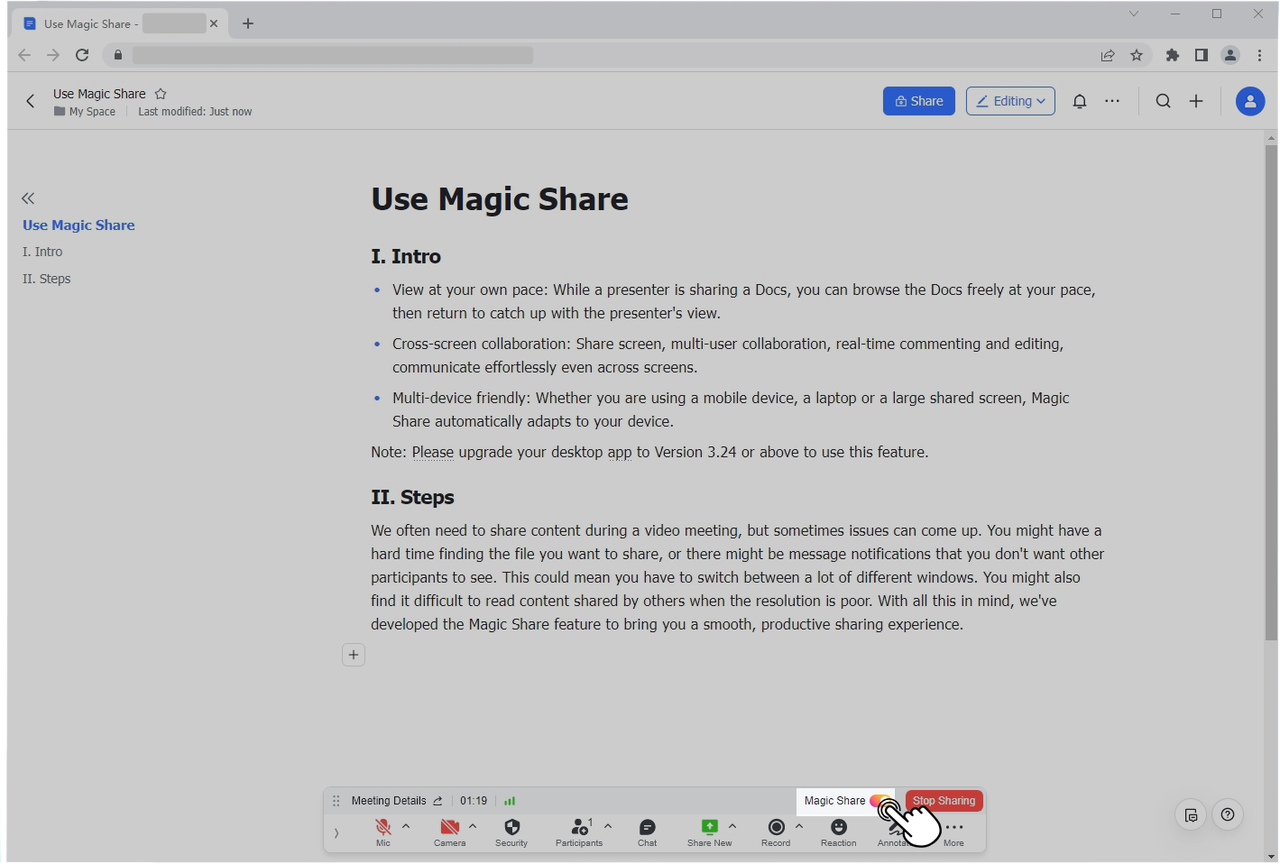 V6.1 Magic Share brings new reading experience in meetings!