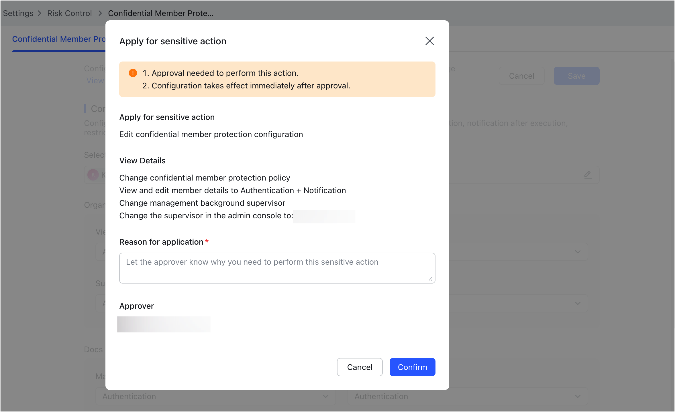 Admin | Protect confidential members