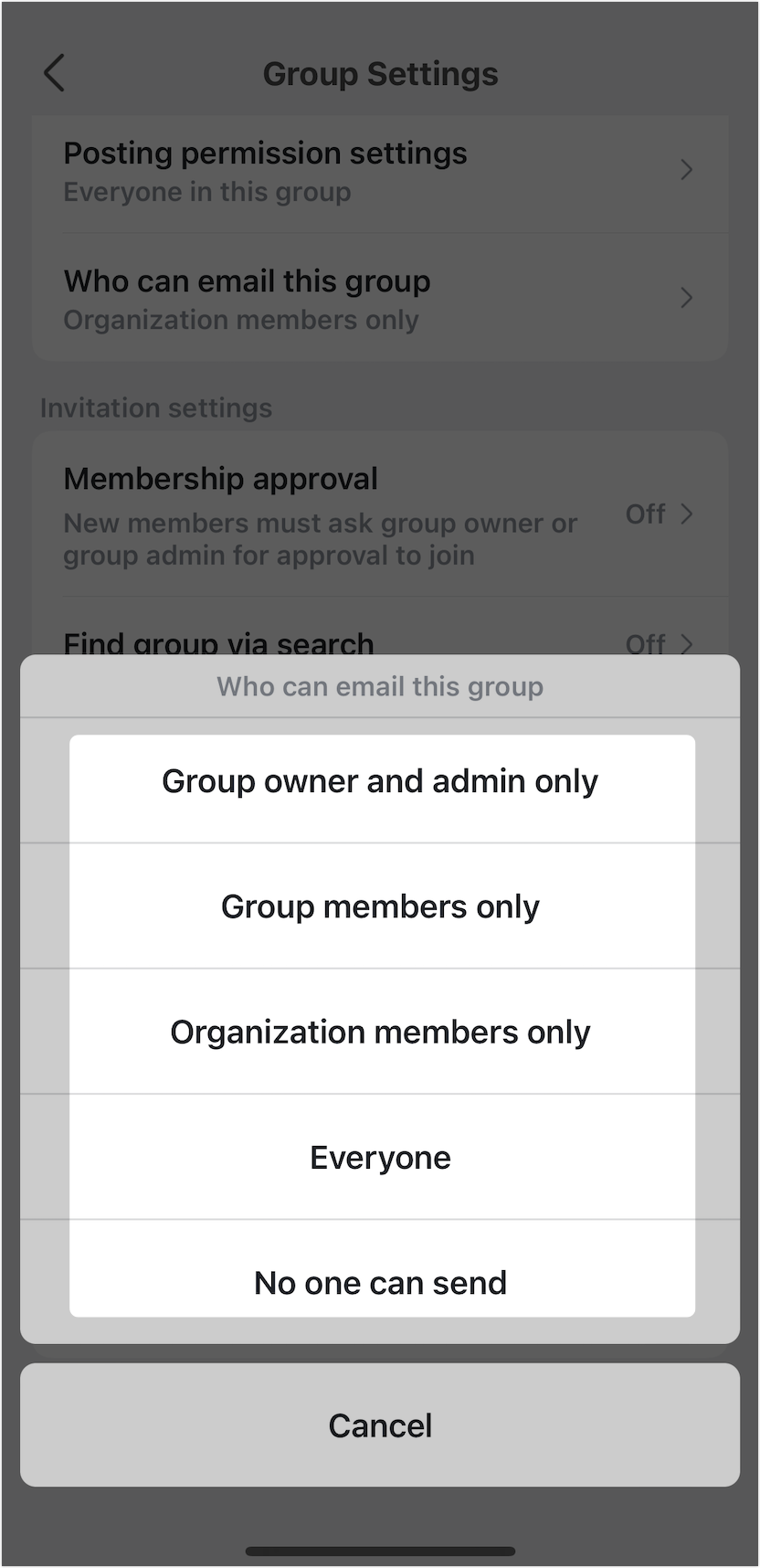 Edit group information