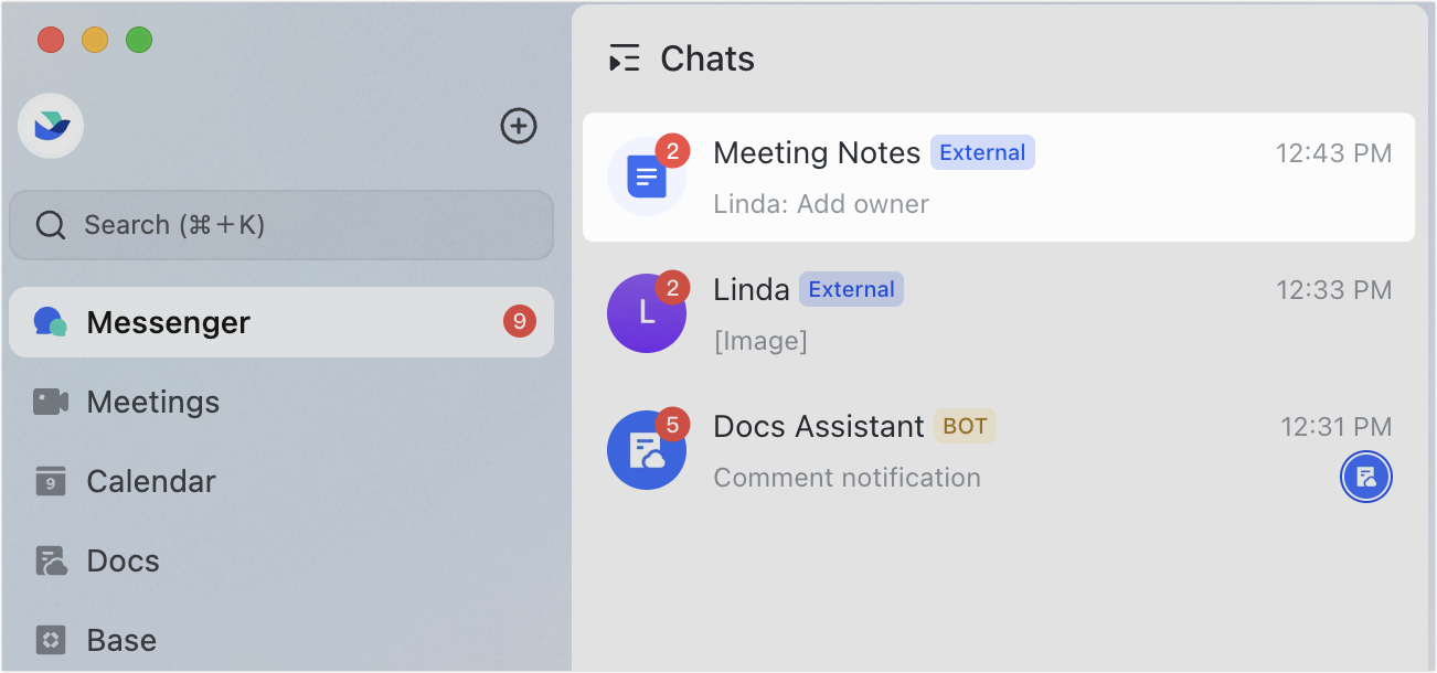 Use Current notifications in Docs