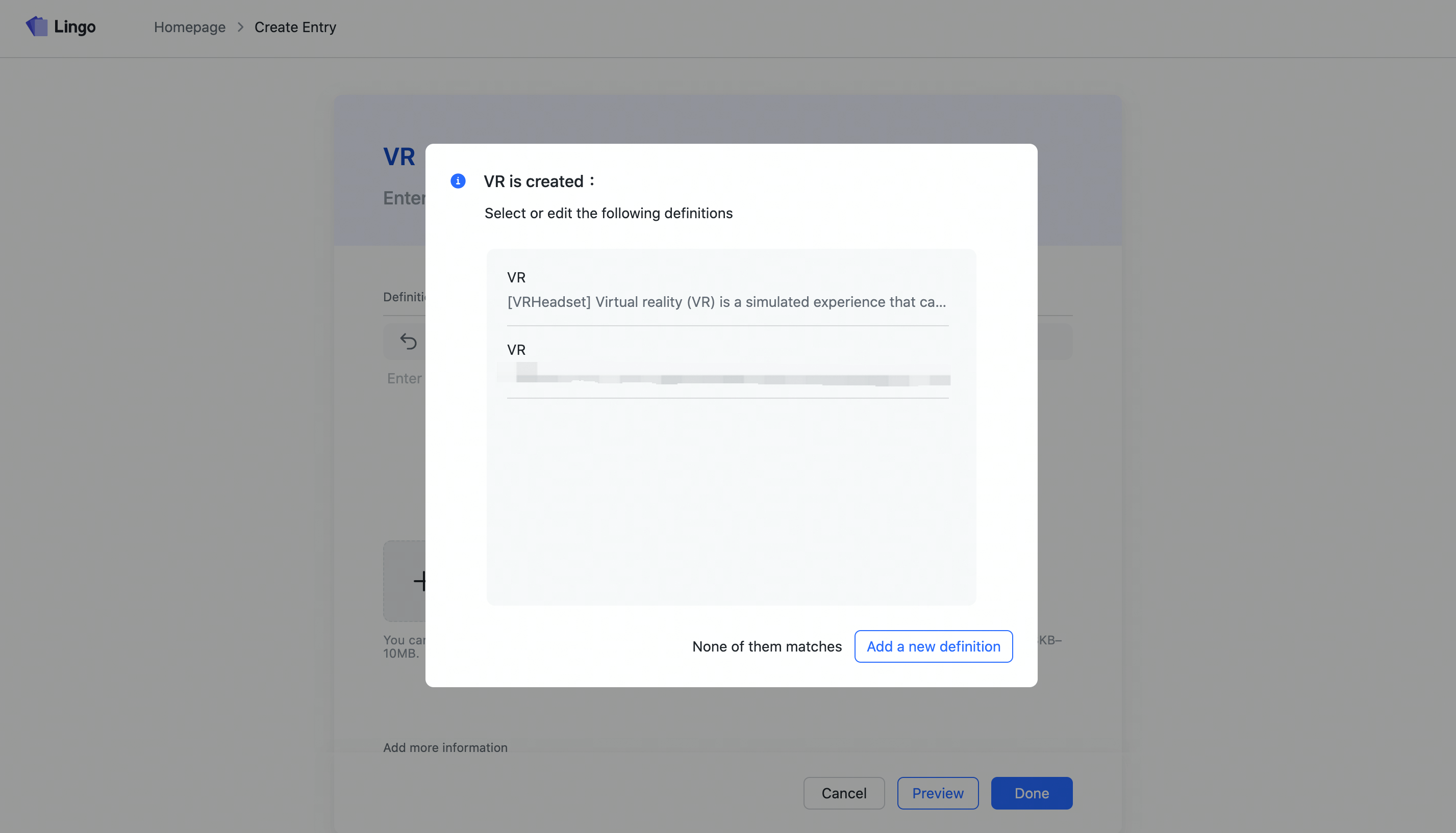 Create, Edit and Update Entries in Lingo
