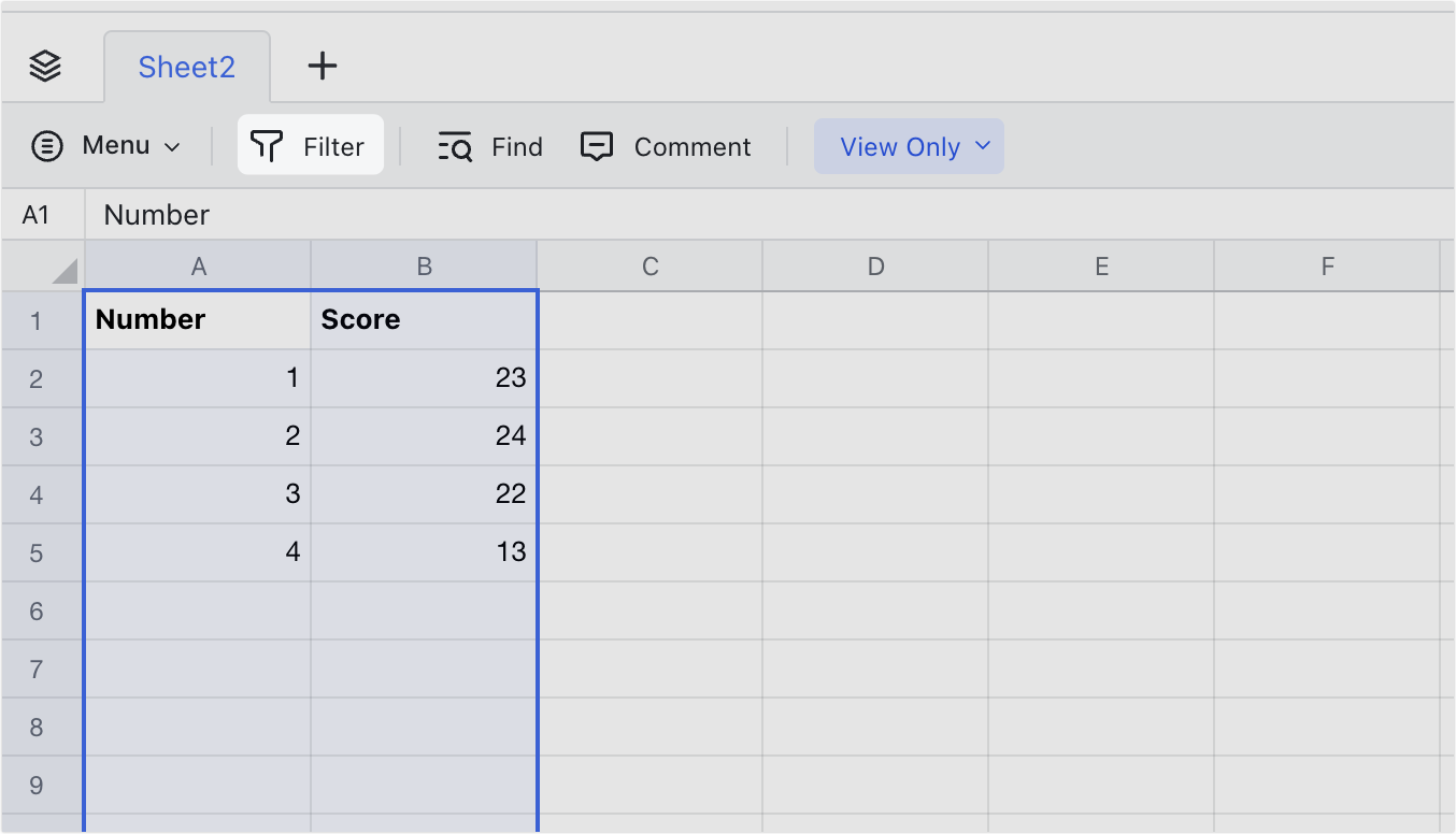 Use filter views in Sheets