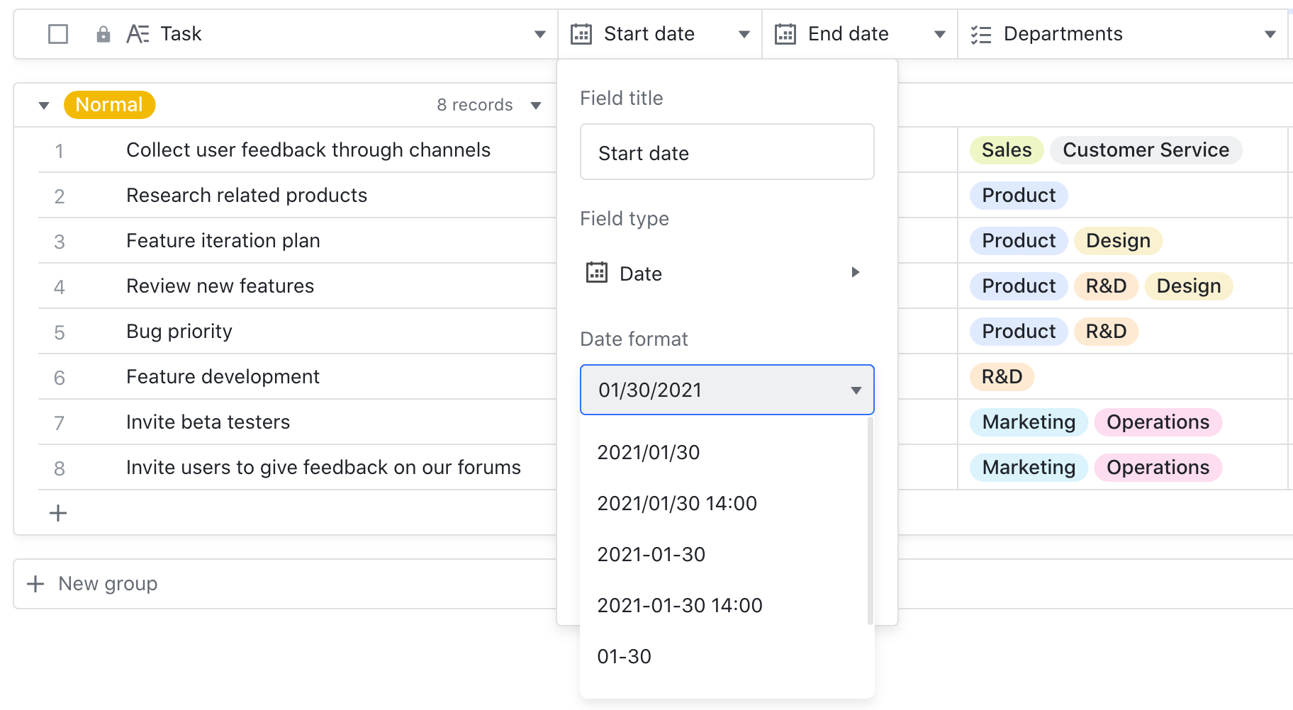 Use Date Field In Bitable