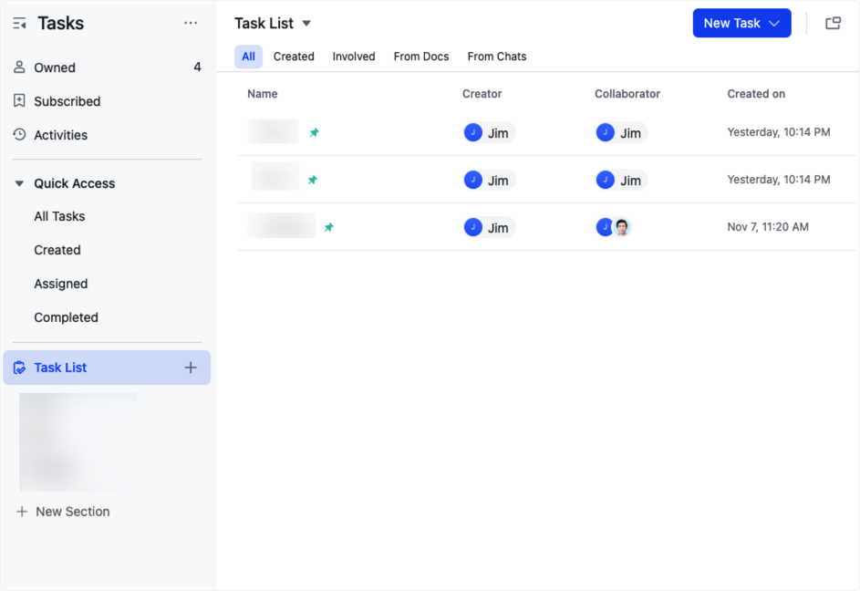 Create, share, and manage task lists