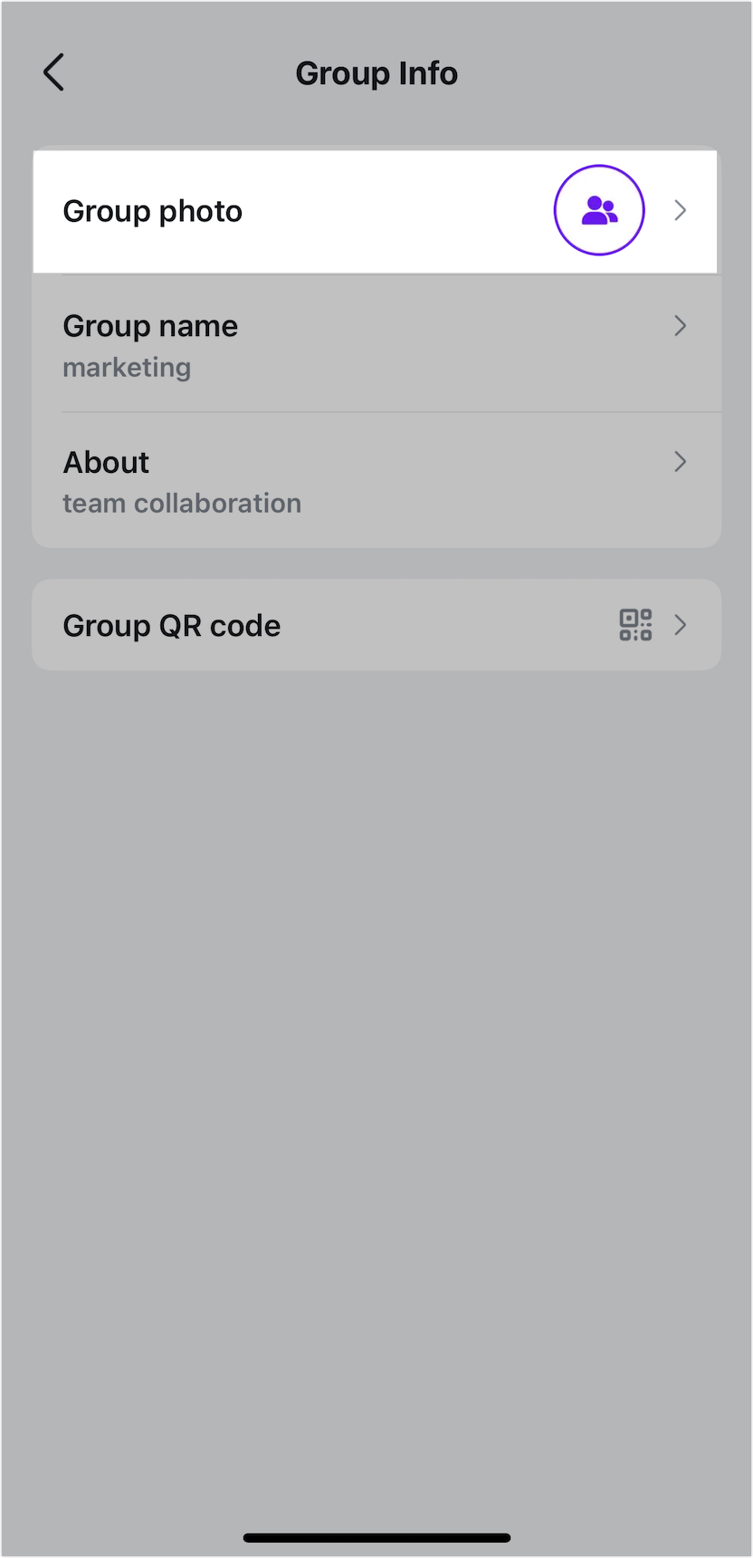 Edit group information
