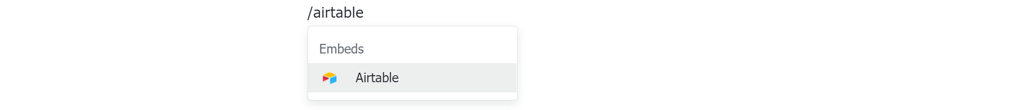 Embed Airtable in Docs