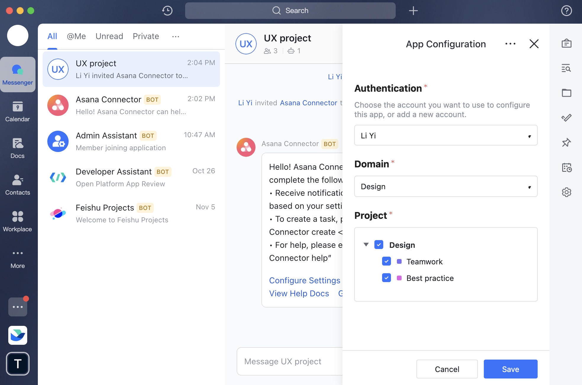 Work with Asana Connector