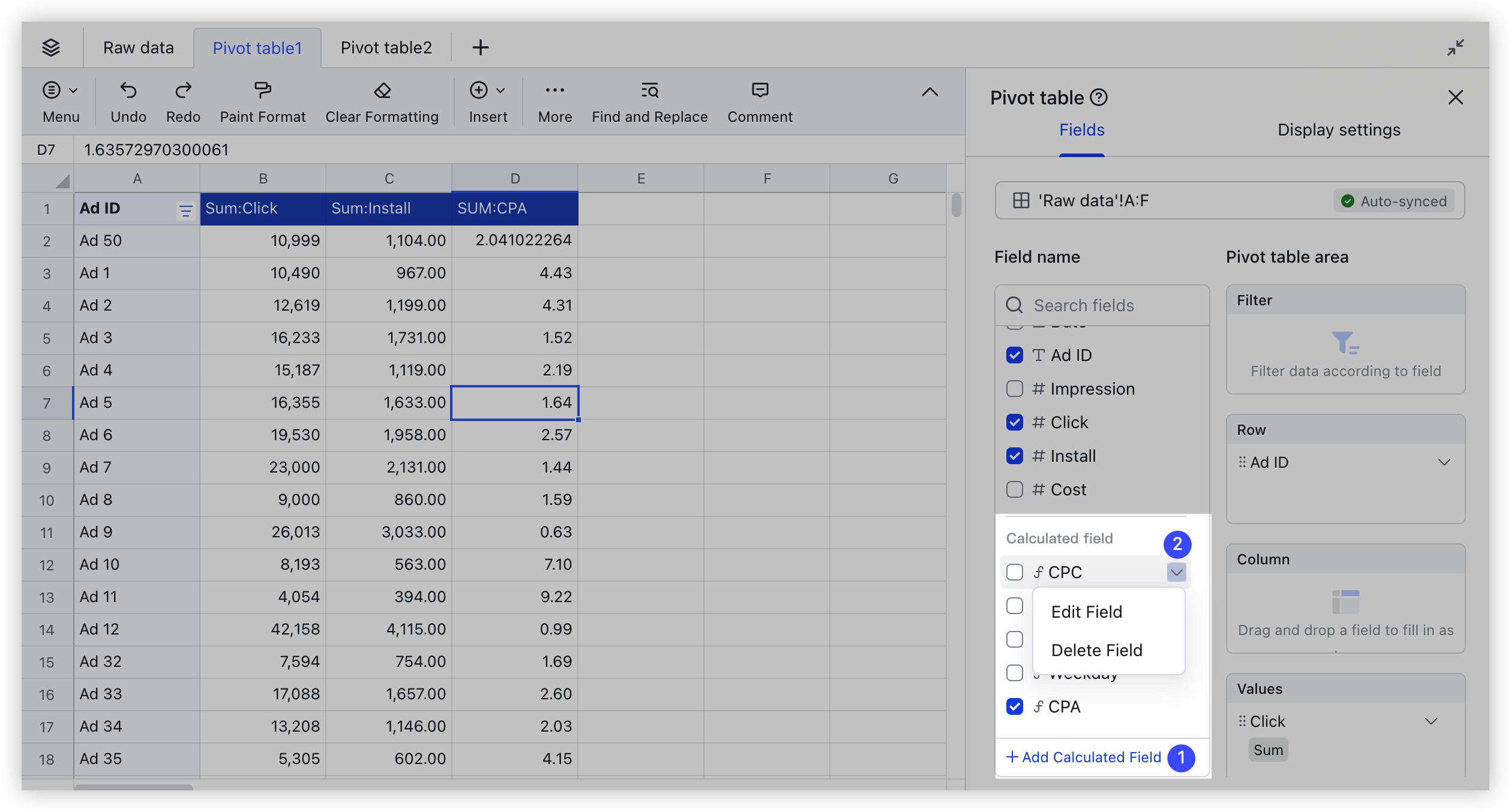 Can You Use Formulas In Pivot Tables