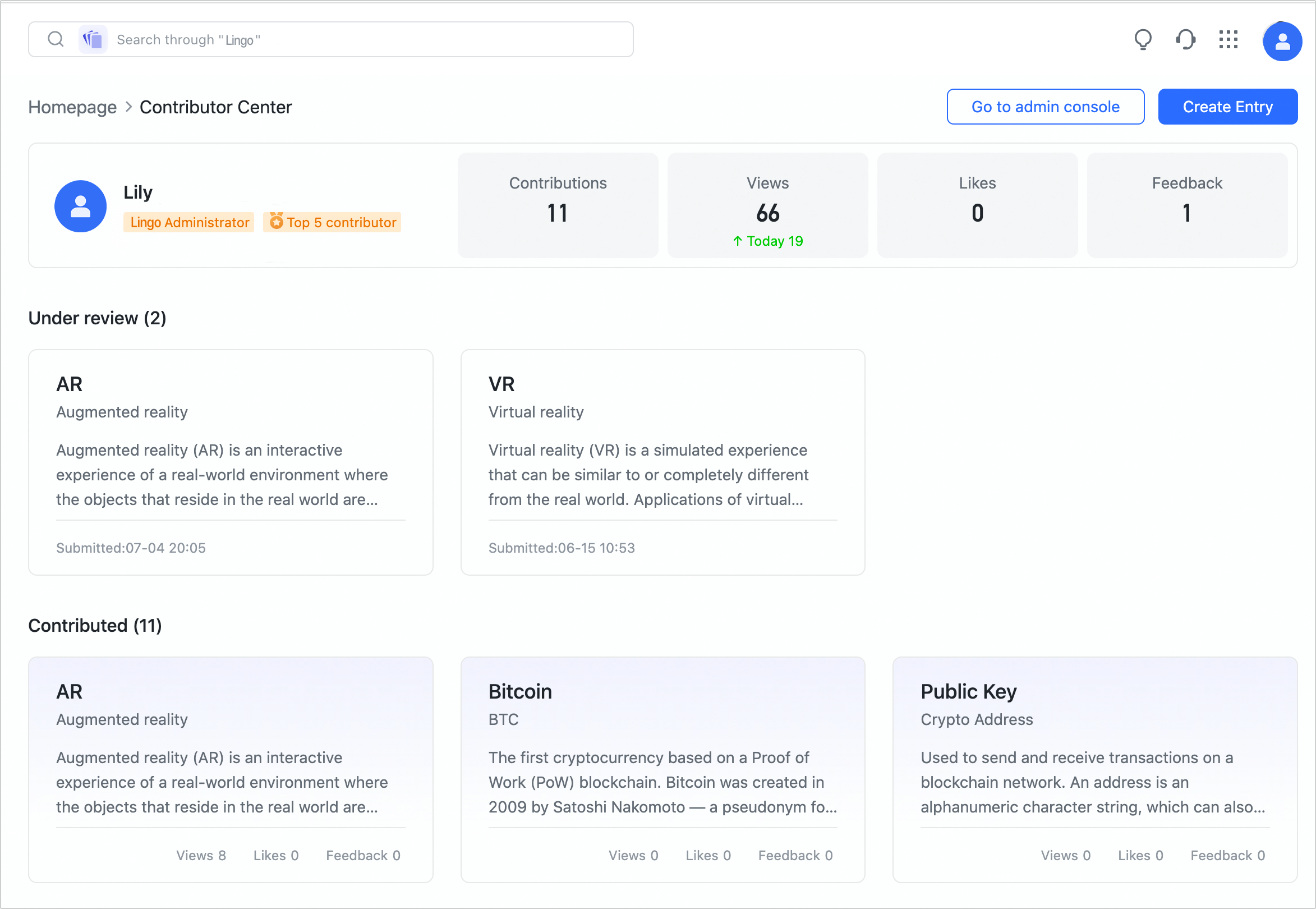 Create, Edit and Update Entries in Lingo