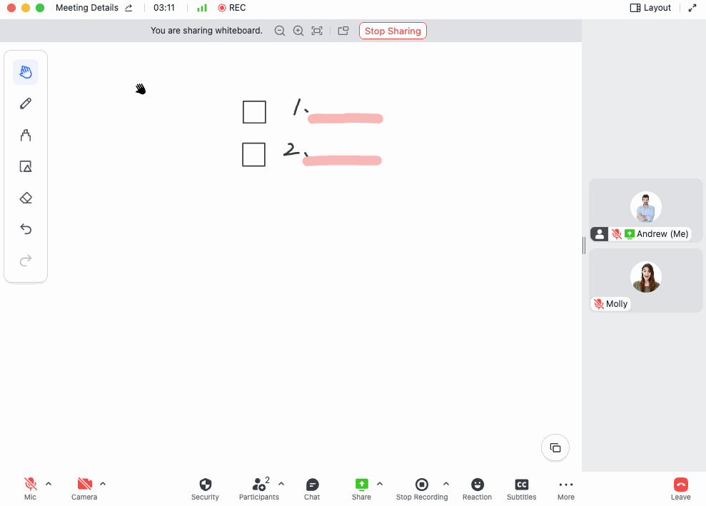 Use meeting whiteboards