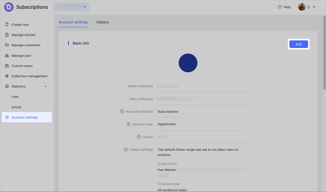 Create Subscriptions and Broadcasters accounts