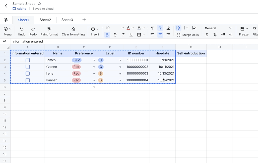 Use paste special in sheets