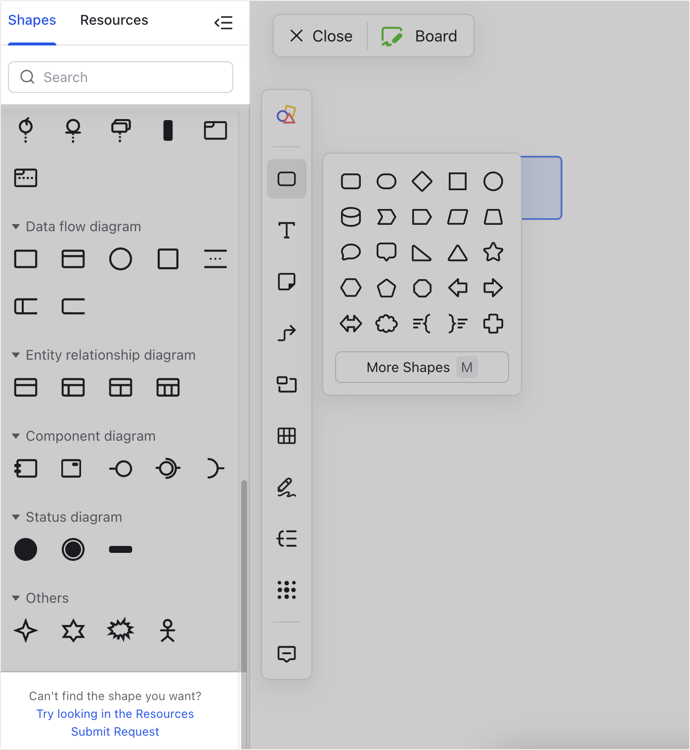 Use shapes on a board