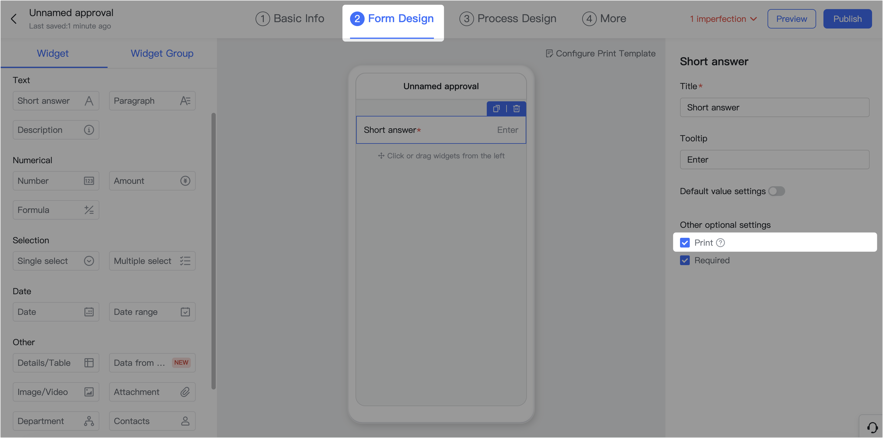 Admin | Set up print templates for approvals