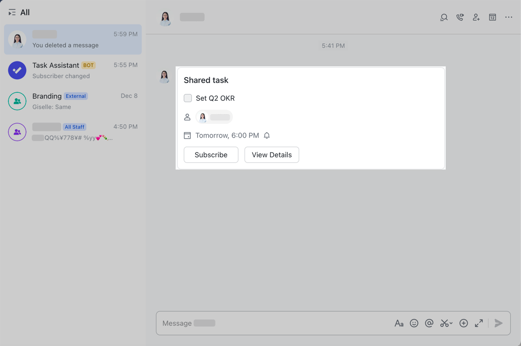 Share tasks