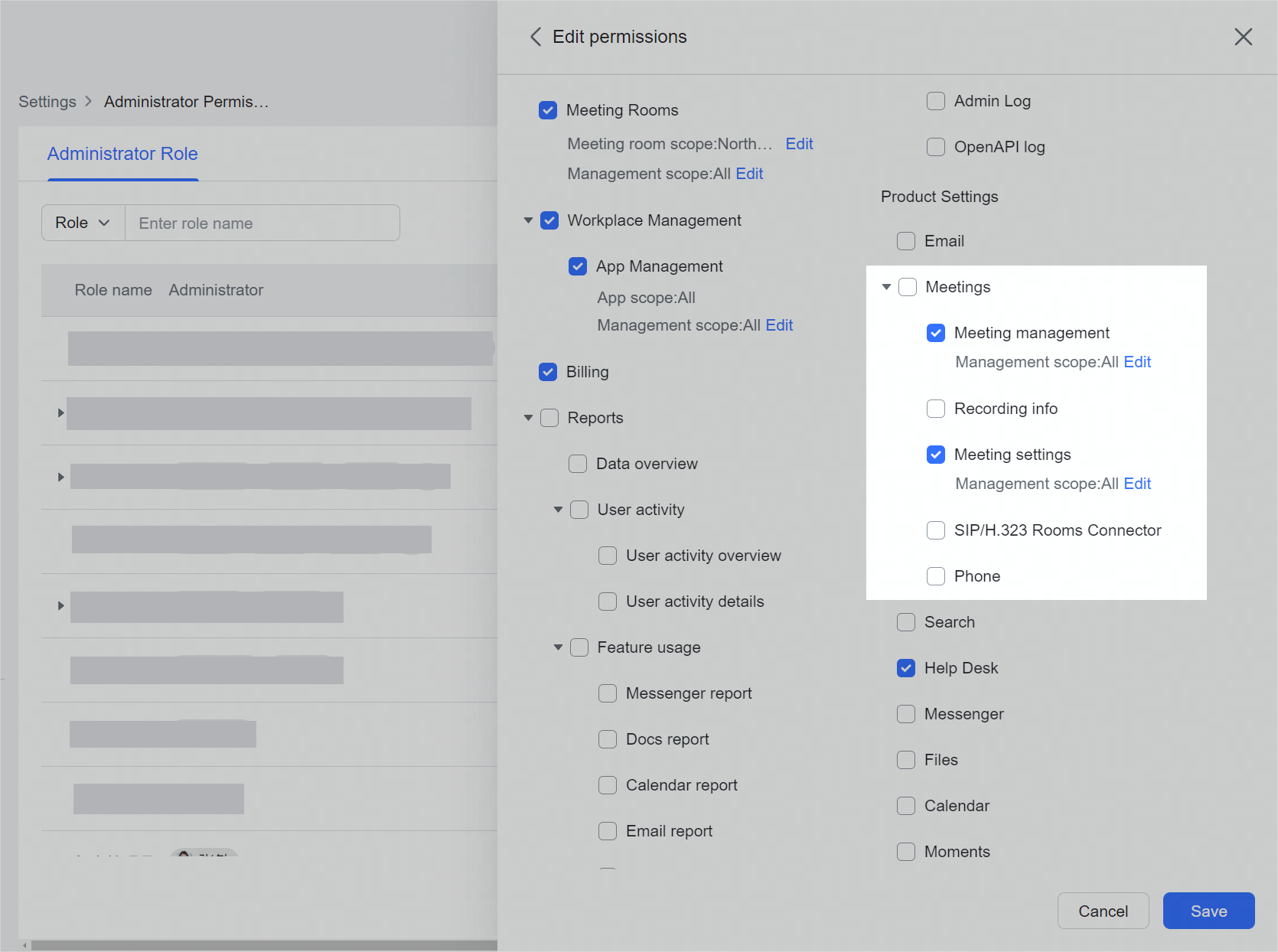 Set Up Video Meeting Management Permissions For Administrators