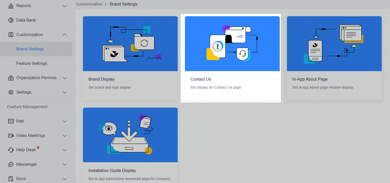 Admin | Configure the Contact US portal