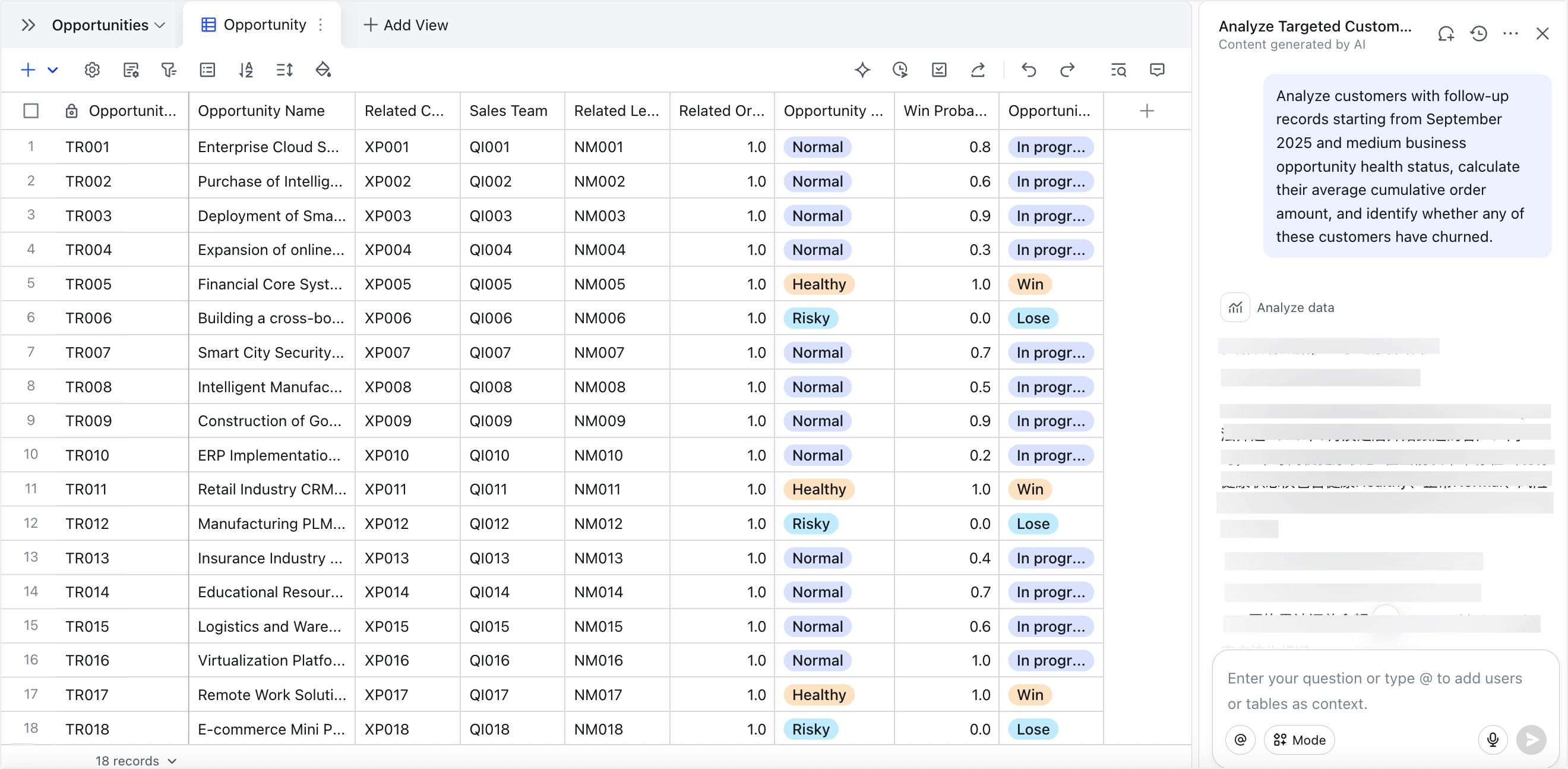 Use AI to query and analyze data in Base