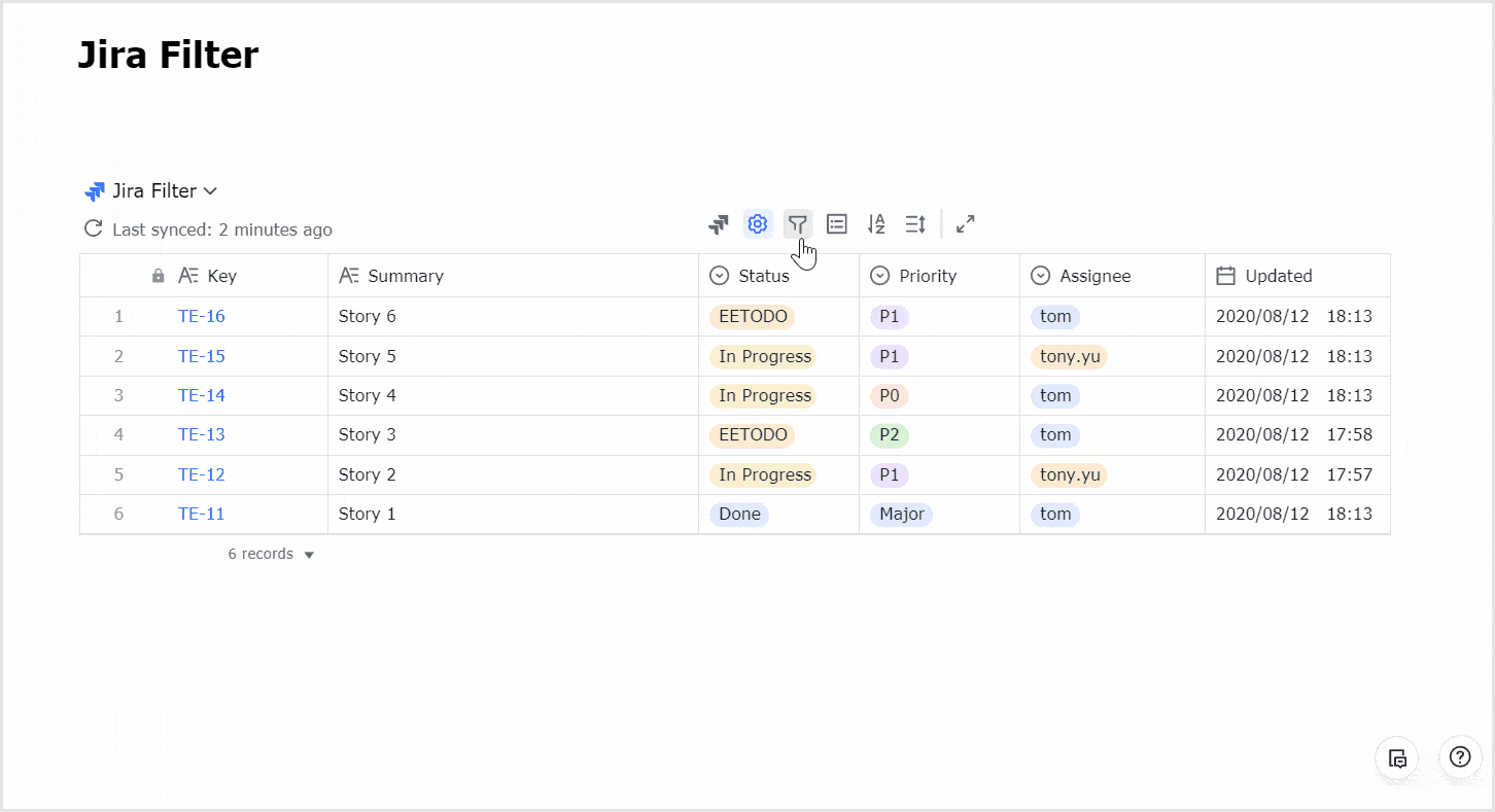 Insert Jira Filter in Docs