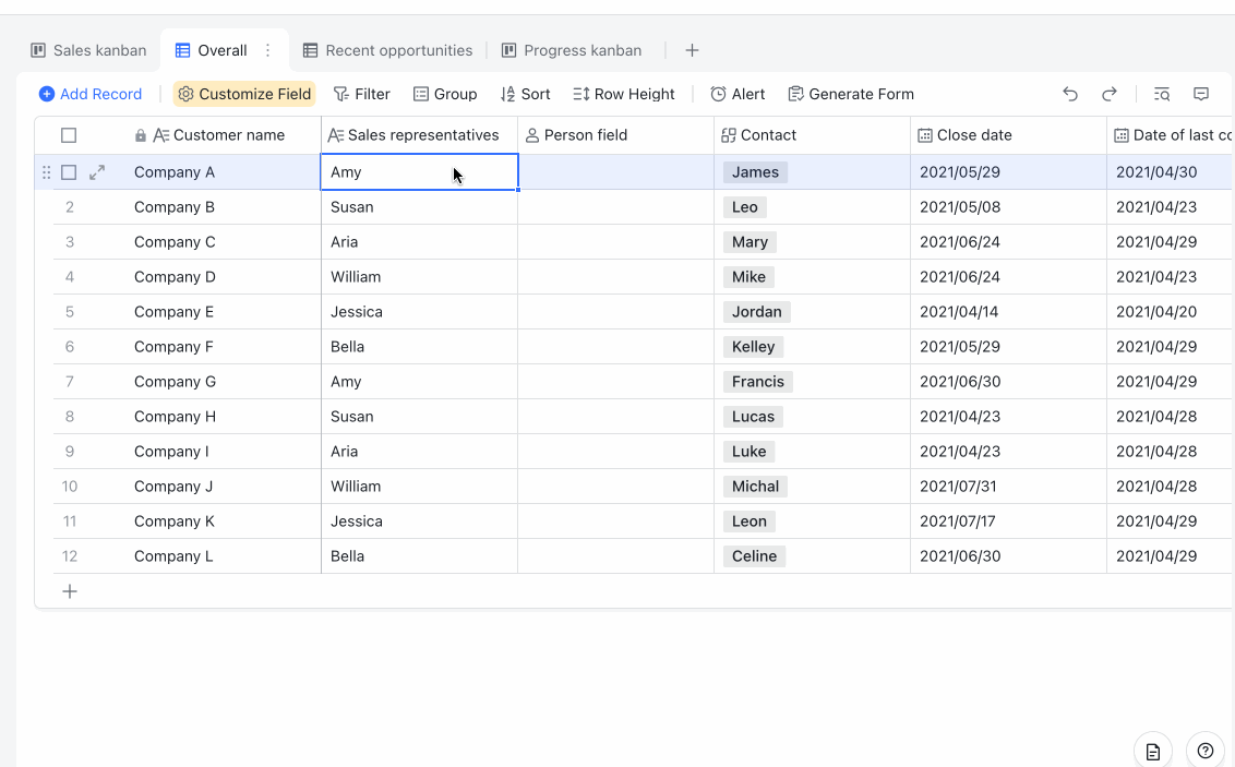 Use person fields in Base
