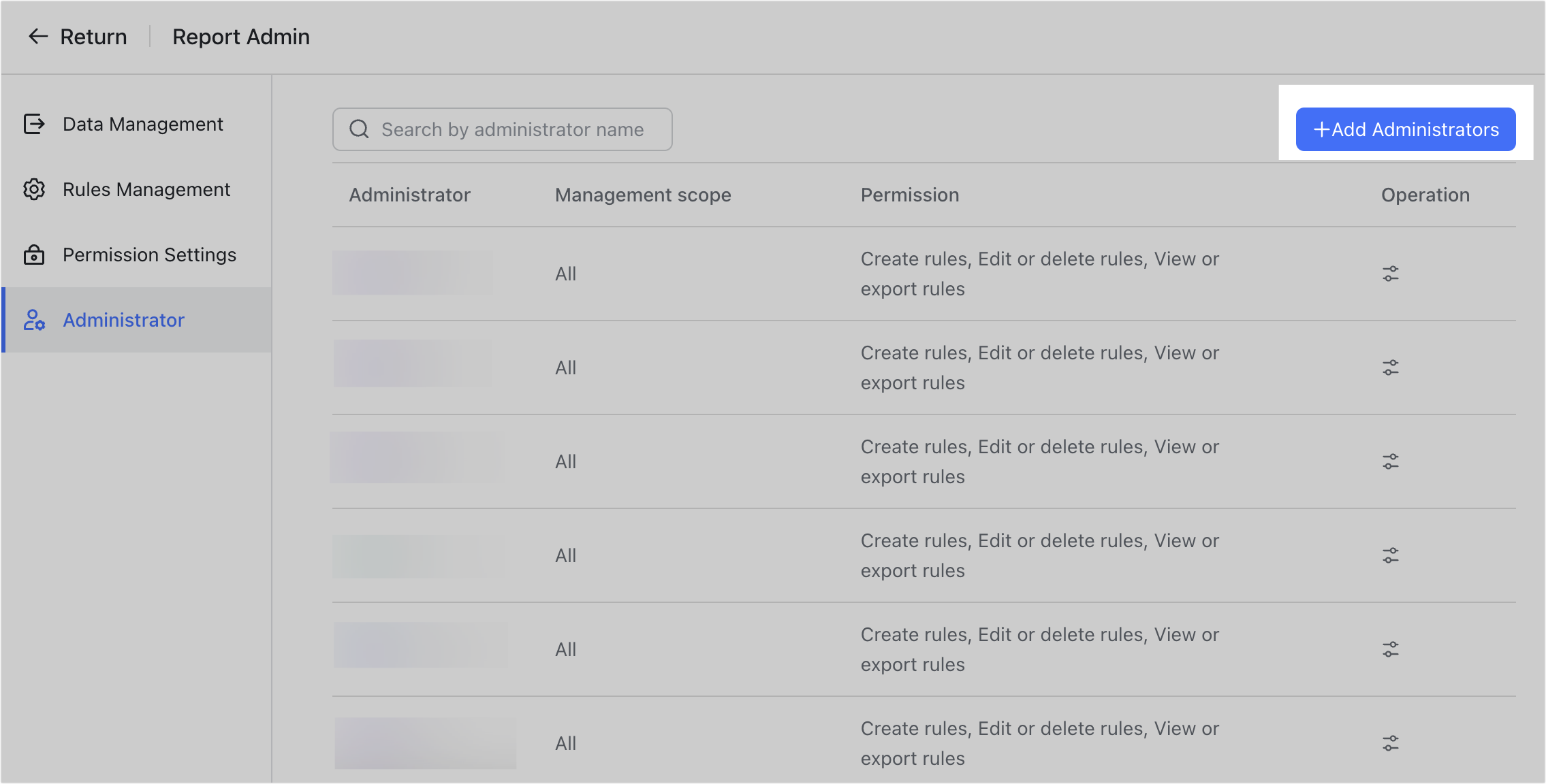 Admin | Manage reports