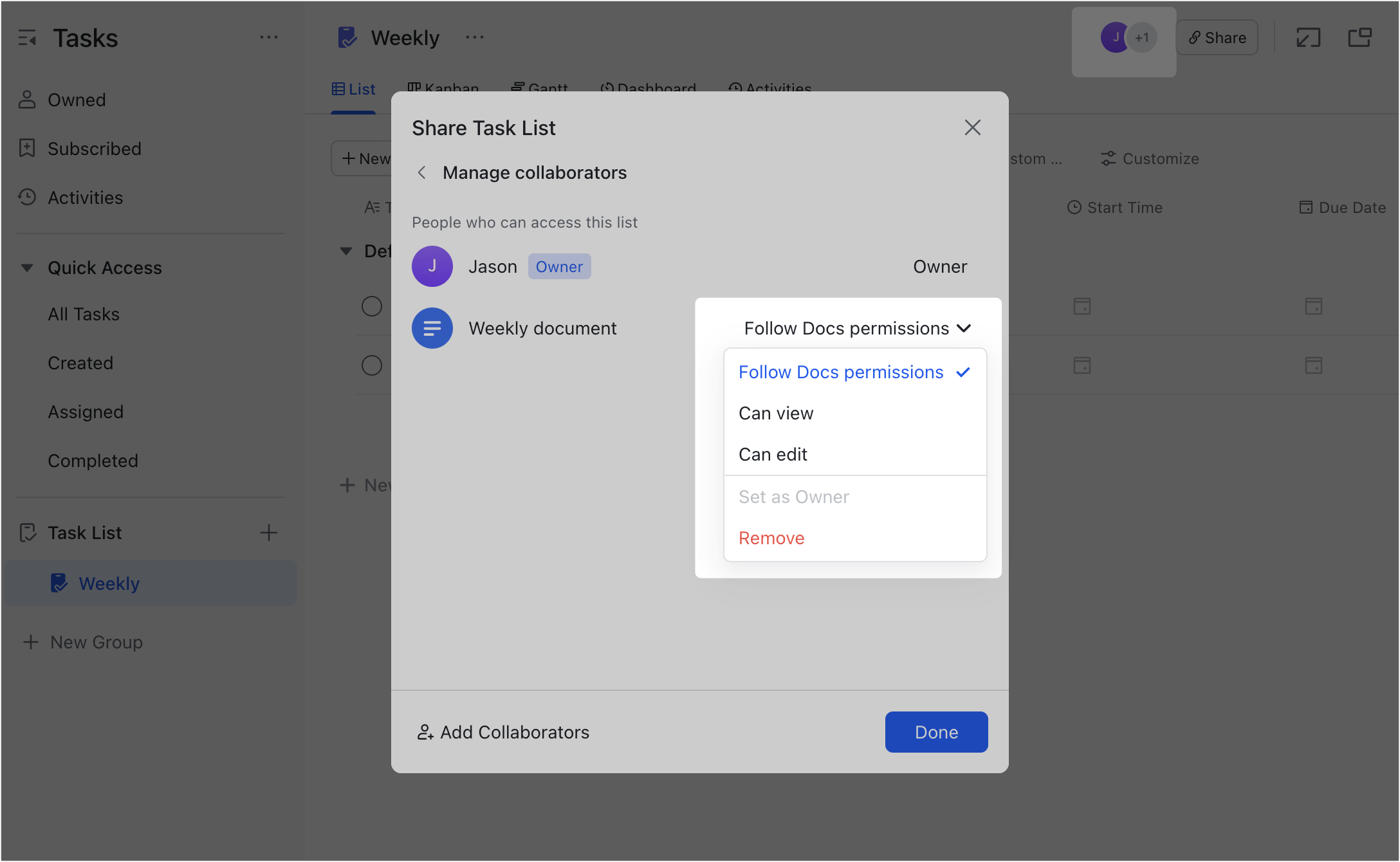 Use task lists in documents