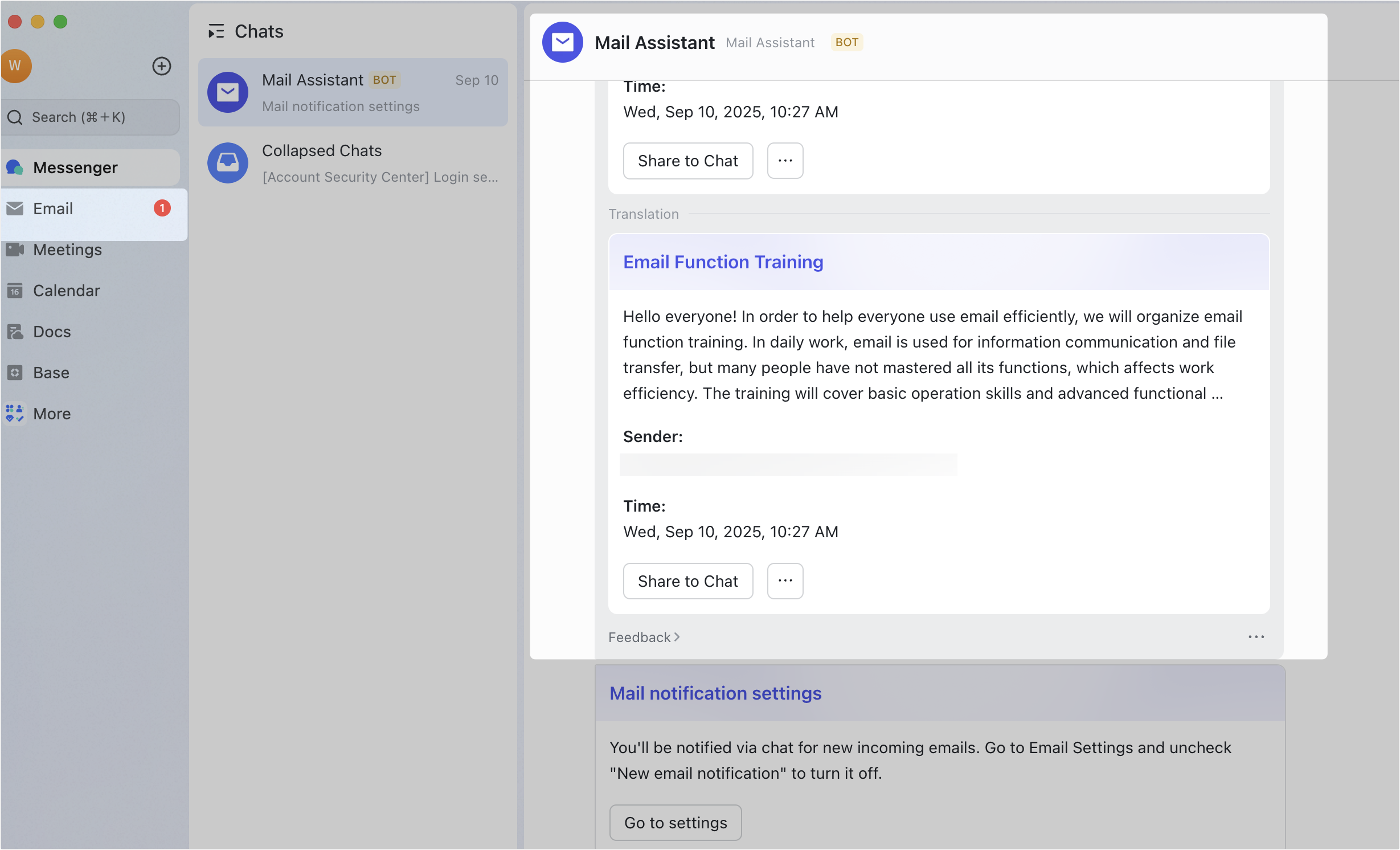 View and reply to emails