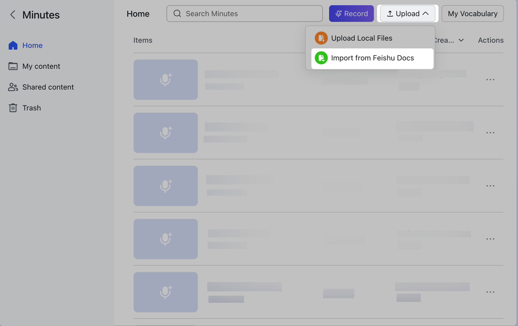 Generate Minutes for meetings