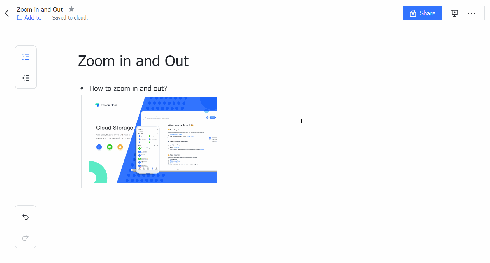Add, zoom in, and delete images
