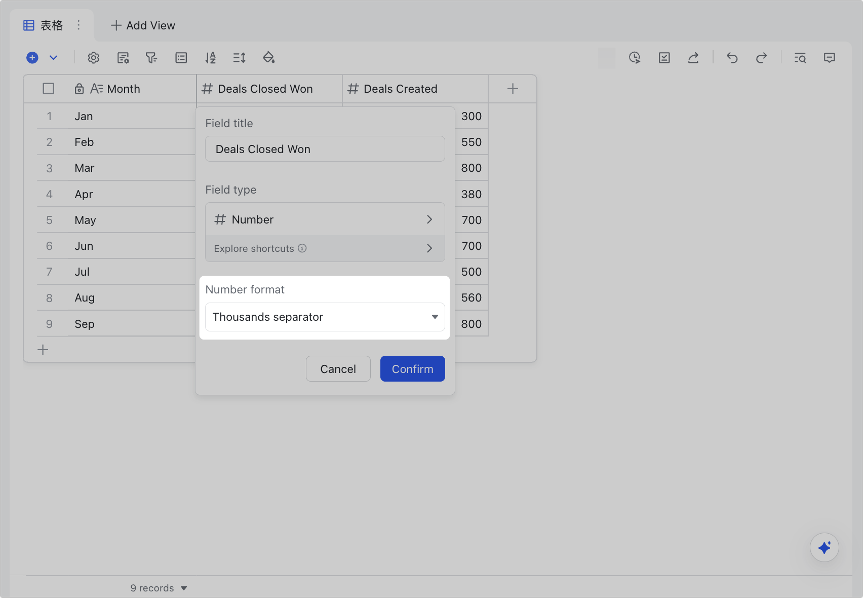 Use the combo chart in dashboards