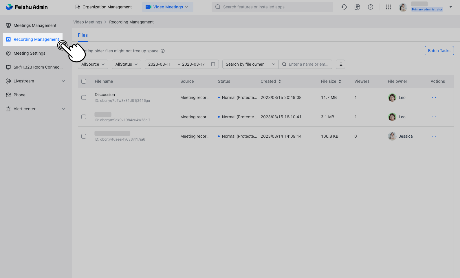 Admin | Manage Minutes files