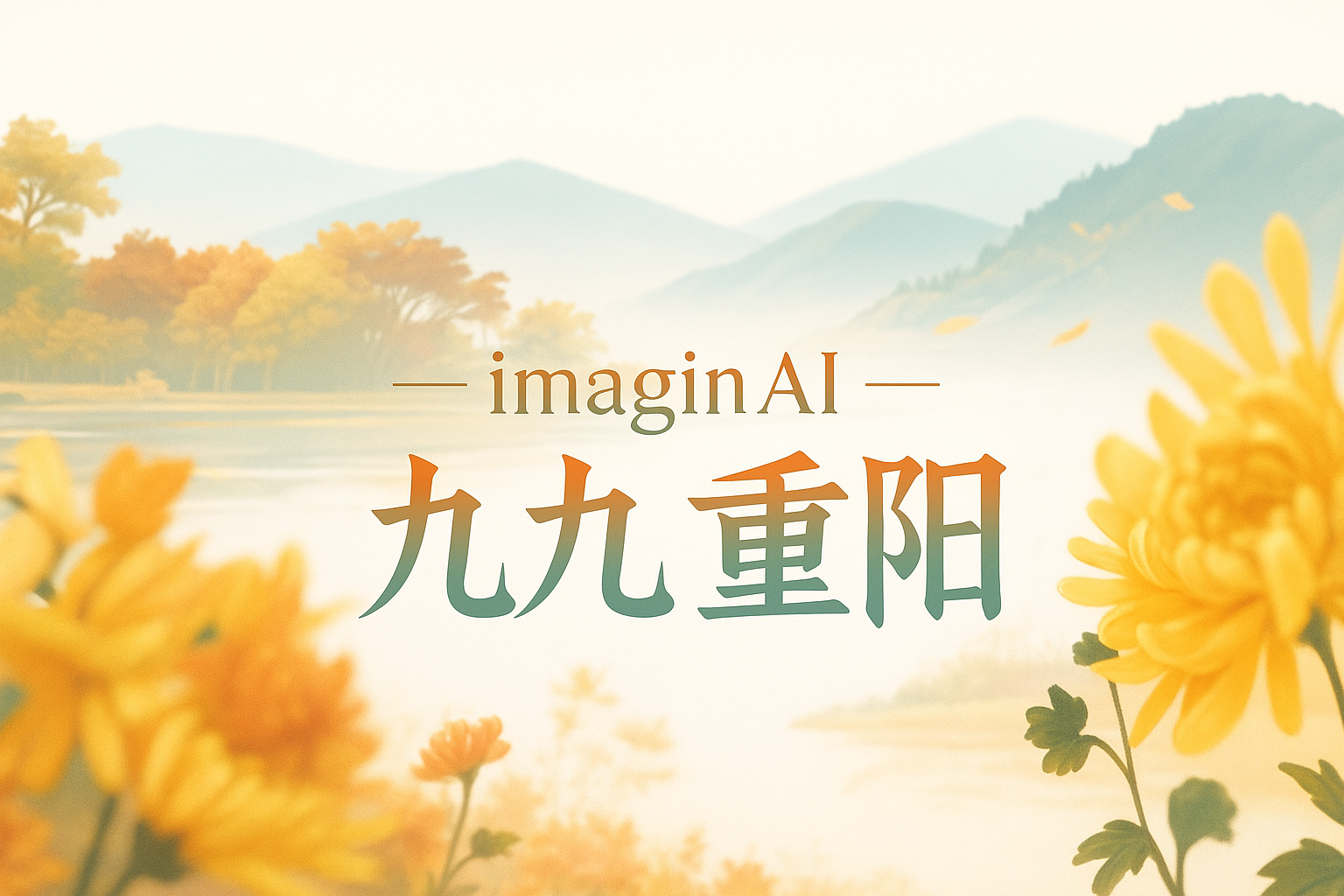 🍂 这个重阳，让AI替你画出心中的爱！一键生成尊老祈福专属海报，国风/3D/剪纸多样风格，传递温暖祝福so easy！