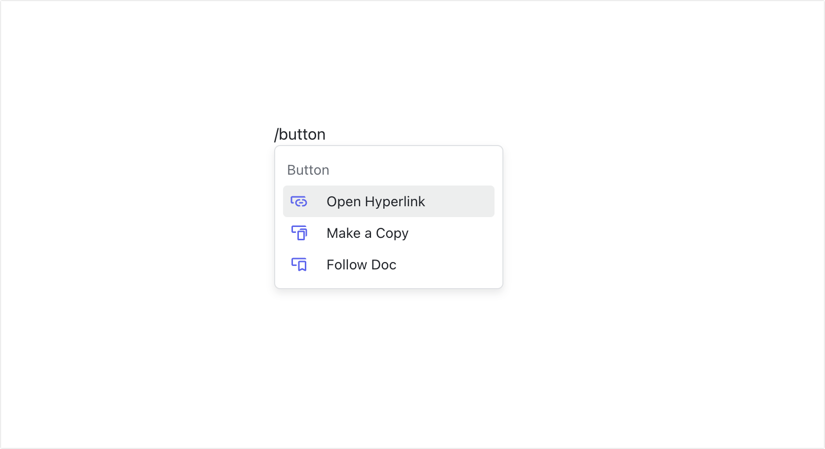 Insert a button in Docs