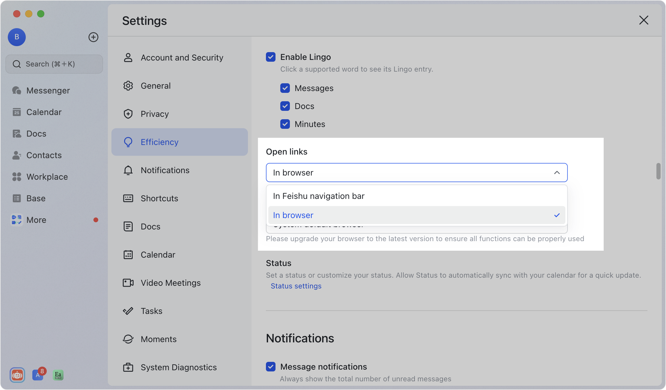 Set the default method for opening documents
