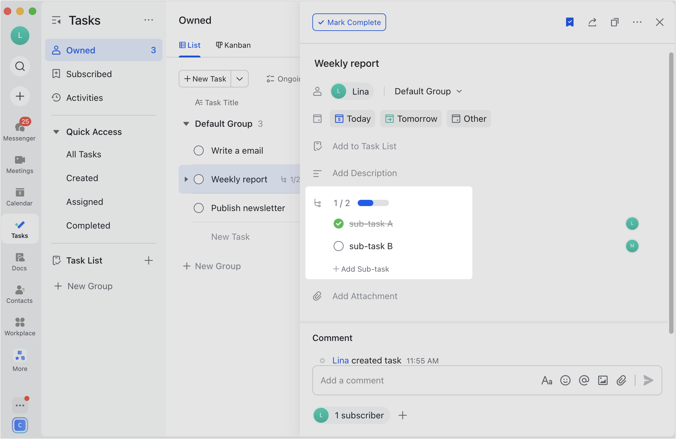 Use sub-tasks