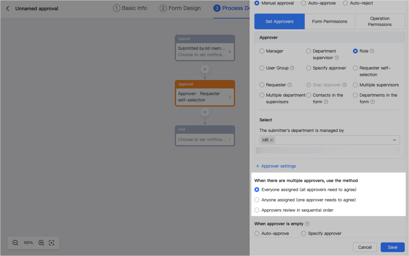 Admin | Set roles as approvers