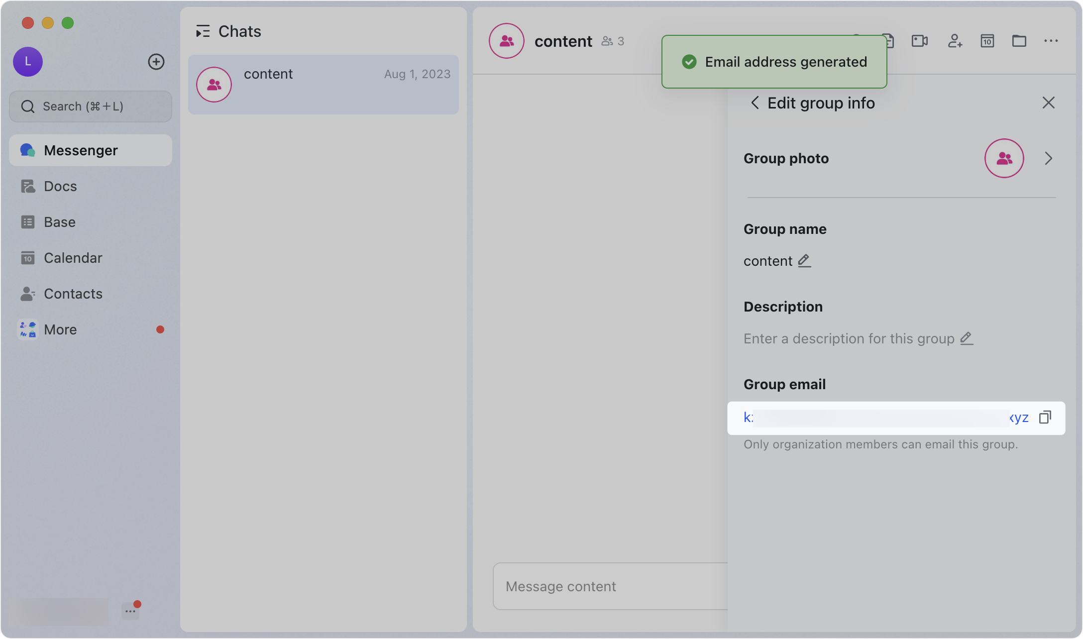 Edit group information
