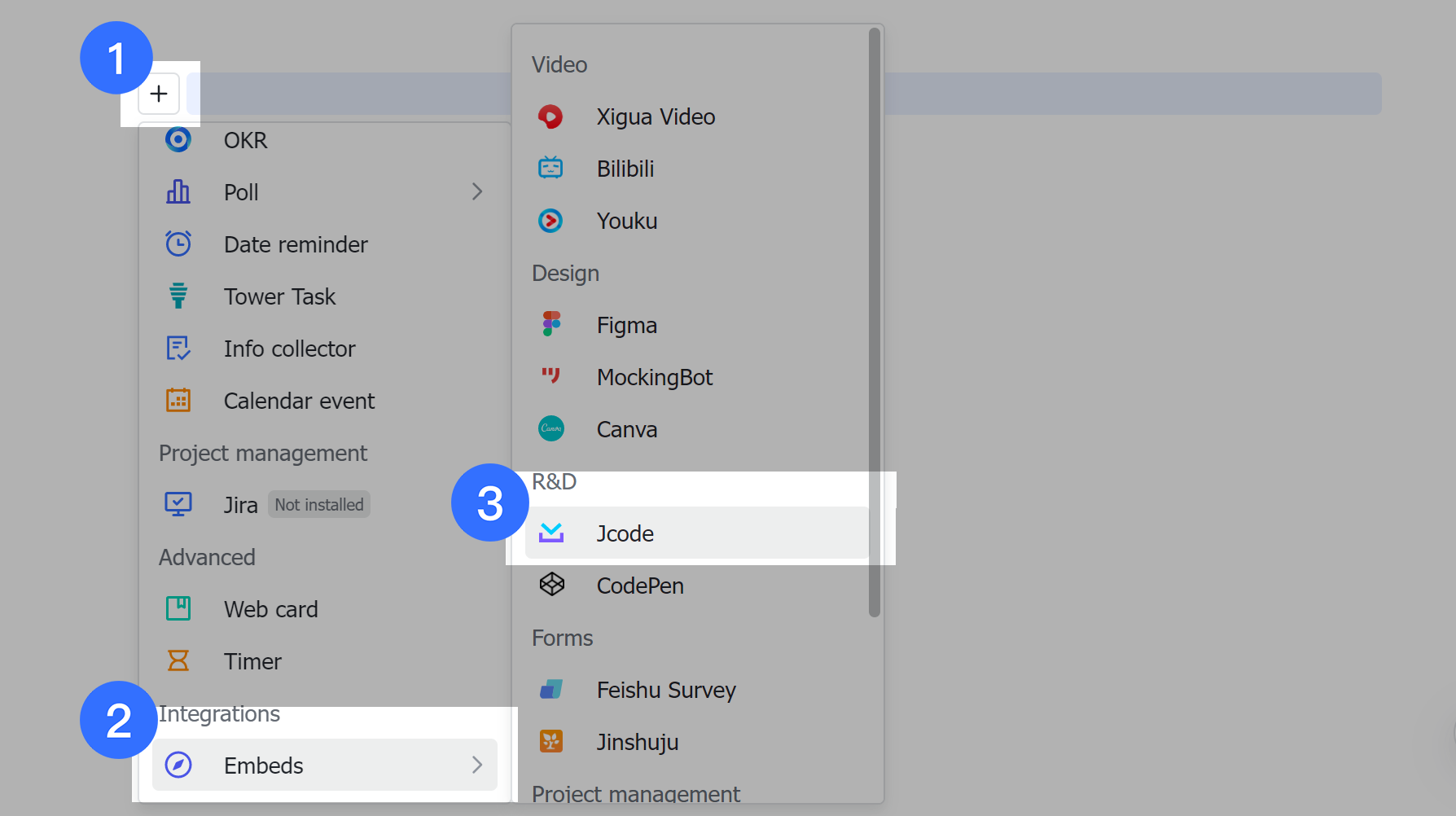 Embed Jcode in documents