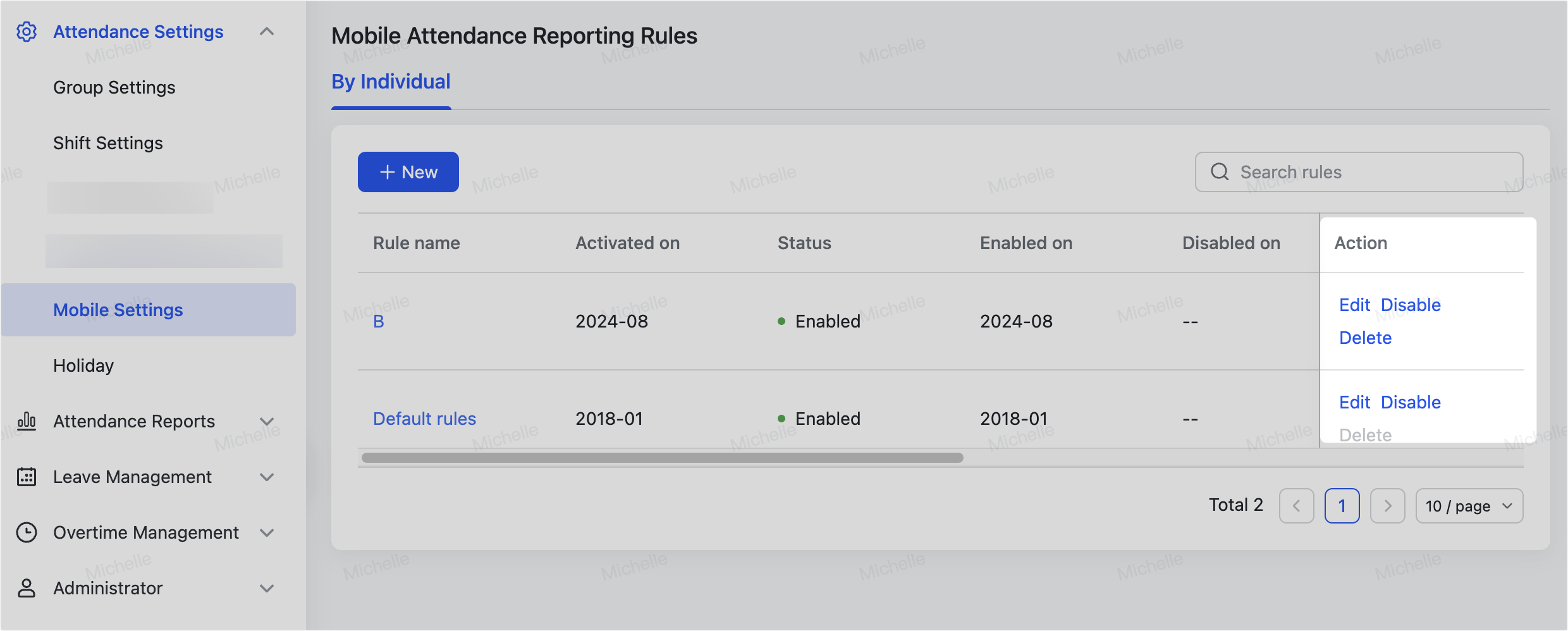 Admin | Set mobile attendance reports