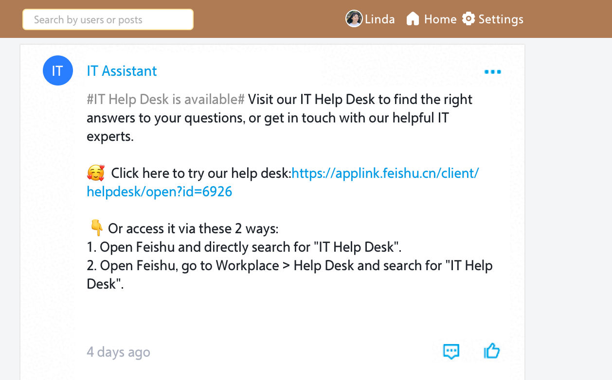 Promote your help desk
