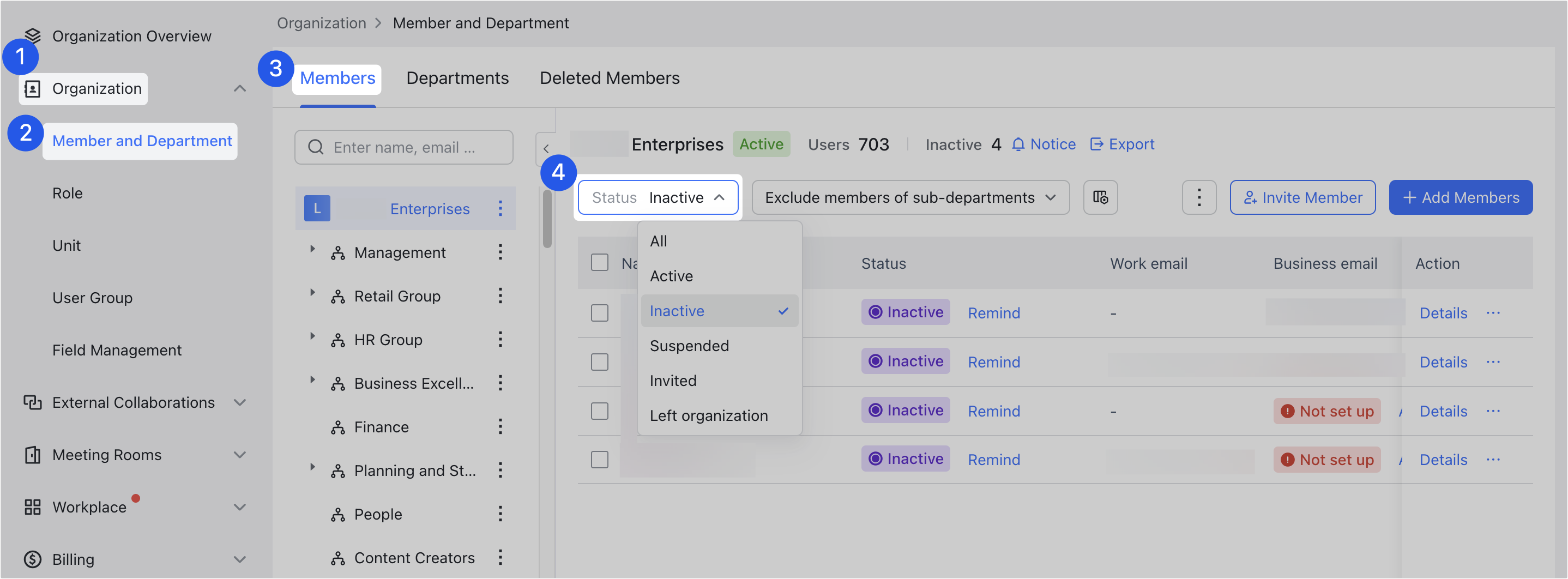 Admin | Remind members to join the organization or activate their account