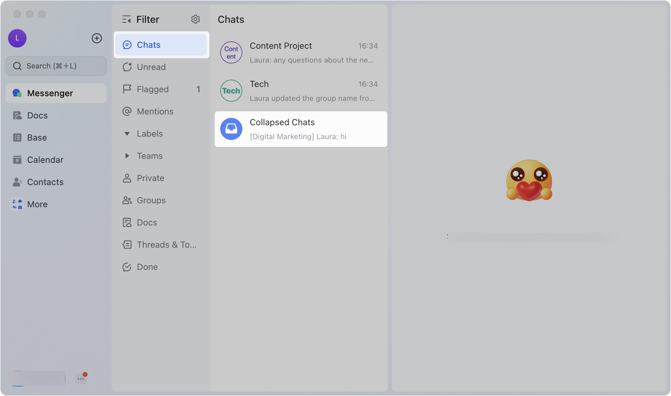 Move unimportant chats to Collapsed Chats