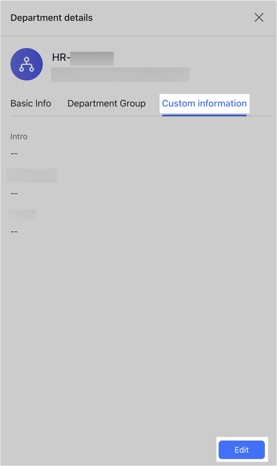 Admin | Manage fields in member information