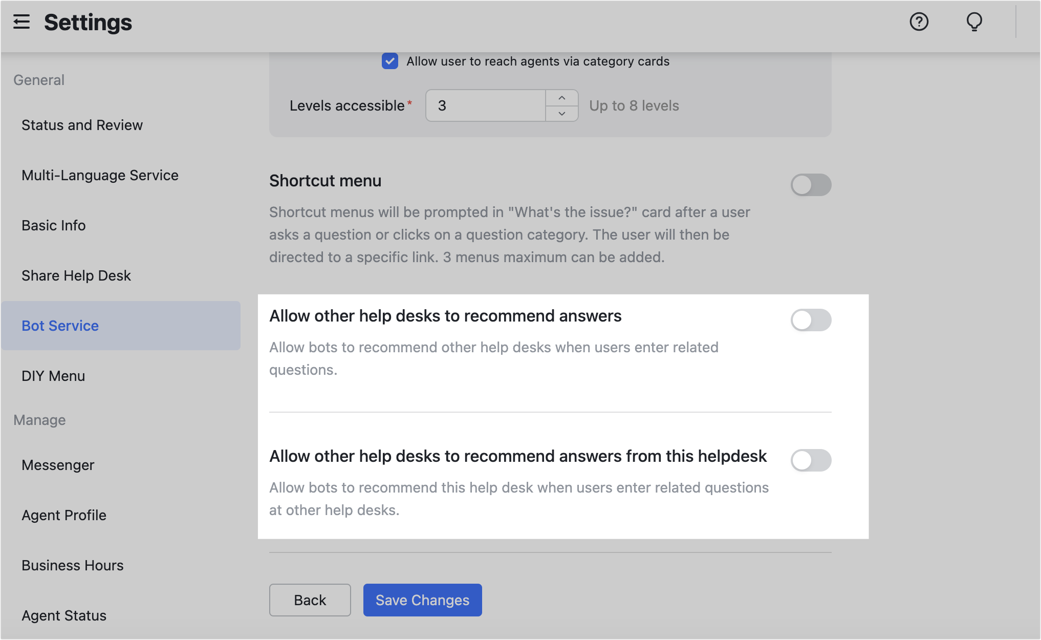 Set up the Help Desk bot